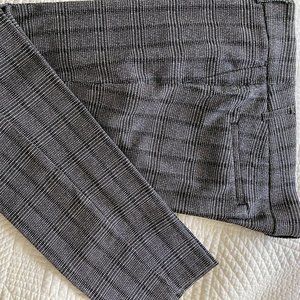Women's Black and White Block-Print Slacks